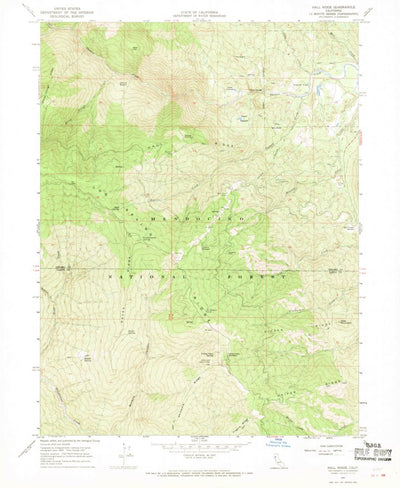 United States Geological Survey Hall Ridge, CA (1967, 24000-Scale) digital map