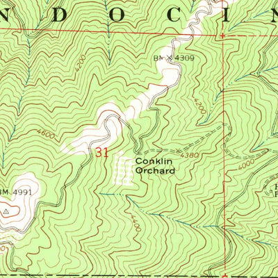 United States Geological Survey Hall Ridge, CA (1967, 24000-Scale) digital map