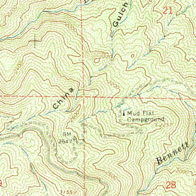 United States Geological Survey Hall Ridge, CA (1967, 24000-Scale) digital map
