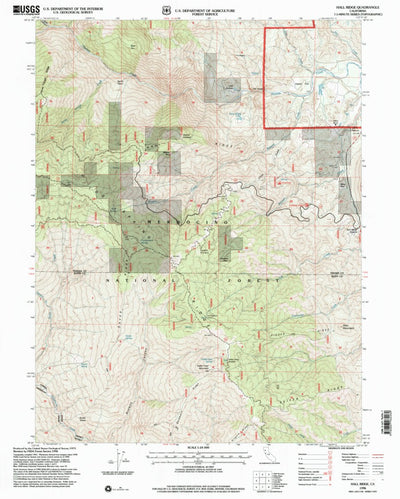 United States Geological Survey Hall Ridge, CA (1996, 24000-Scale) digital map