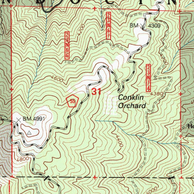 United States Geological Survey Hall Ridge, CA (1996, 24000-Scale) digital map