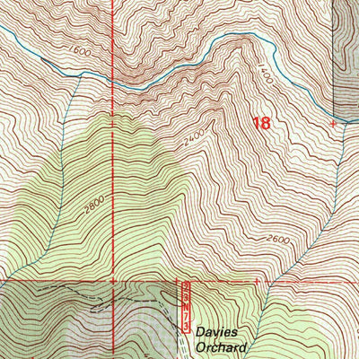 United States Geological Survey Hall Ridge, CA (1996, 24000-Scale) digital map