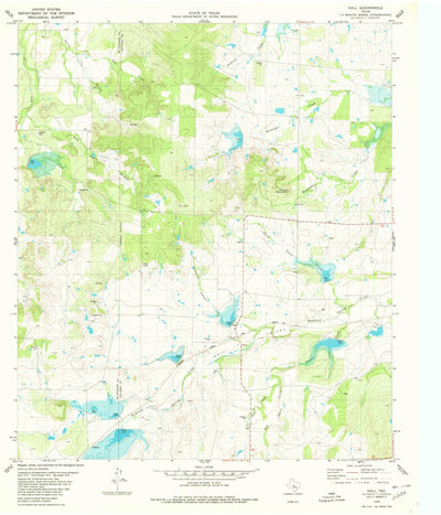 United States Geological Survey Hall, TX (1979, 24000-Scale) digital map