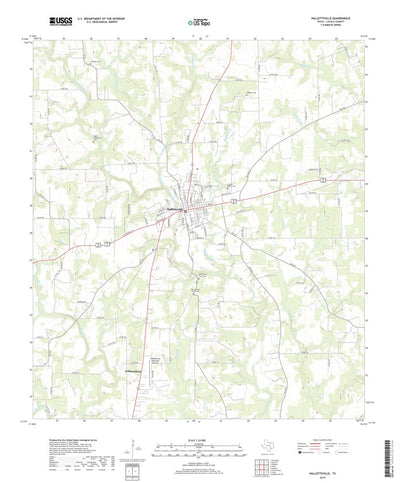 United States Geological Survey Hallettsville, TX (2019, 24000-Scale) digital map