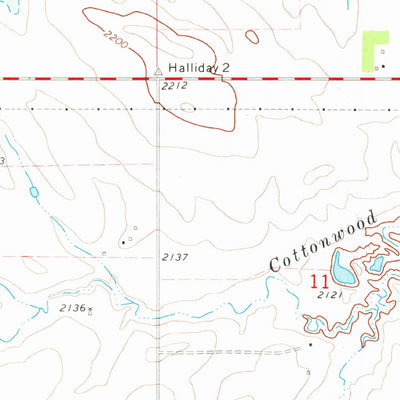 United States Geological Survey Halliday, ND (1973, 24000-Scale) digital map