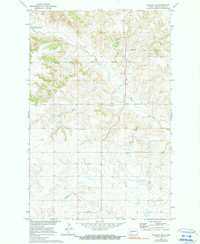 United States Geological Survey Halliday NE, ND (1970, 24000-Scale) digital map