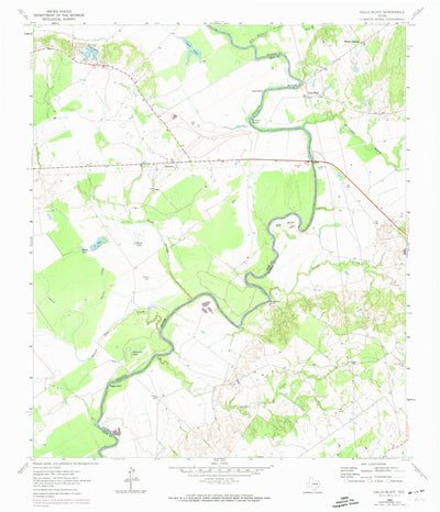United States Geological Survey Halls Bluff, TX (1964, 24000-Scale) digital map