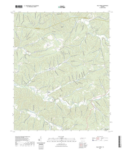 United States Geological Survey Halls Creek, TN (2022, 24000-Scale) digital map