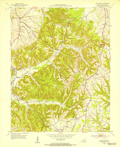 United States Geological Survey Halls Gap, KY (1952, 24000-Scale) digital map