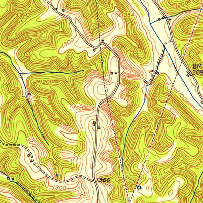 United States Geological Survey Halls Gap, KY (1952, 24000-Scale) digital map