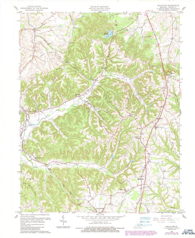 United States Geological Survey Halls Gap, KY (1961, 24000-Scale) digital map
