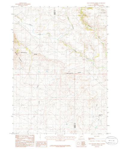 United States Geological Survey Halls Meadow Spring, WY (1986, 24000-Scale) digital map
