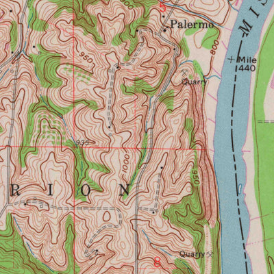 United States Geological Survey Halls, MO-KS (1961, 24000-Scale) digital map