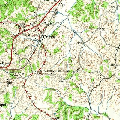 United States Geological Survey Halls, TN (1961, 62500-Scale) digital map
