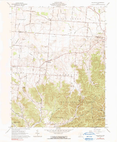 United States Geological Survey Hallsville, OH (1961, 24000-Scale) digital map