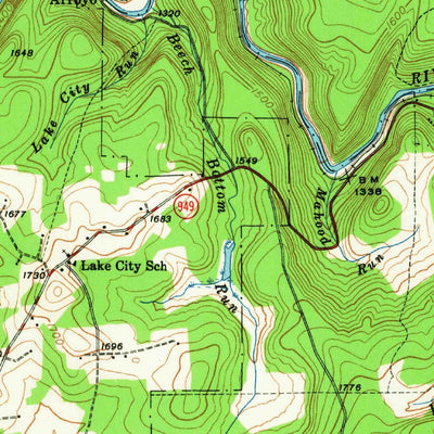 United States Geological Survey Hallton, PA (1940, 62500-Scale) digital map