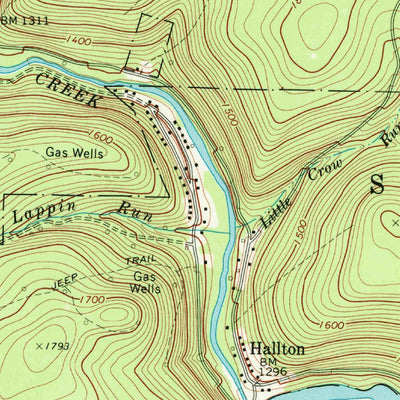 United States Geological Survey Hallton, PA (1969, 24000-Scale) digital map