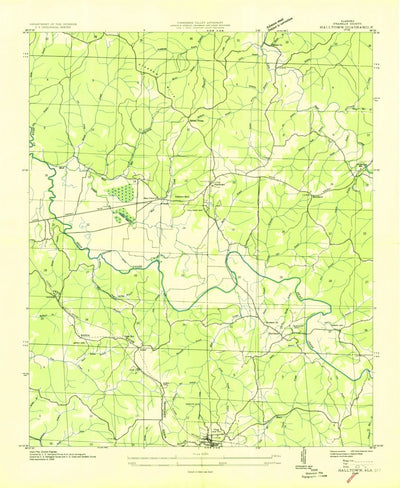 United States Geological Survey Halltown, AL (1936, 24000-Scale) digital map