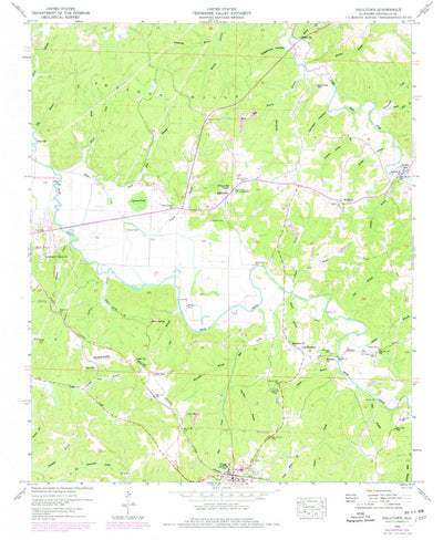 United States Geological Survey Halltown, AL (1950, 24000-Scale) digital map