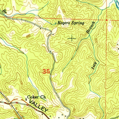 United States Geological Survey Halltown, AL (1951, 24000-Scale) digital map