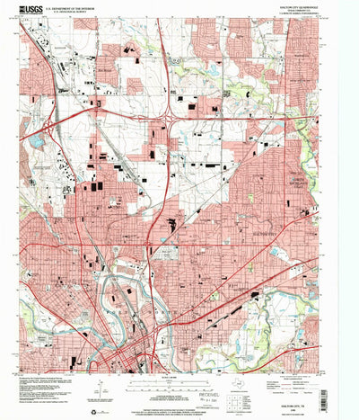 United States Geological Survey Haltom City, TX (1995, 24000-Scale) digital map