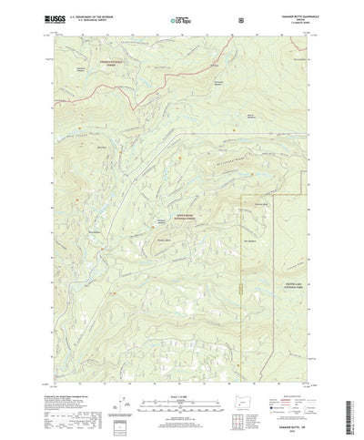 United States Geological Survey Hamaker Butte, OR (2020, 24000-Scale) digital map