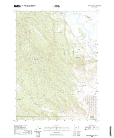 United States Geological Survey Hamaker Mountain, OR (2020, 24000-Scale) digital map