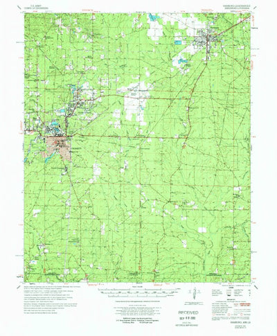 United States Geological Survey Hamburg, AR-LA (1978, 62500-Scale) digital map