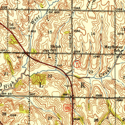 United States Geological Survey Hamburg, IA-MO-NE (1939, 62500-Scale) digital map