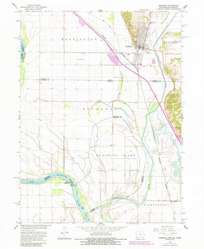 United States Geological Survey Hamburg, IA-MO-NE (1966, 24000-Scale) digital map