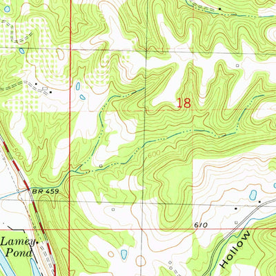 United States Geological Survey Hamburg, IL-MO (1978, 24000-Scale) digital map