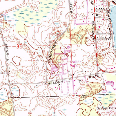 United States Geological Survey Hamburg, MI (1965, 24000-Scale) digital map