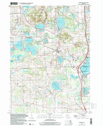 United States Geological Survey Hamburg, MI (1996, 24000-Scale) digital map