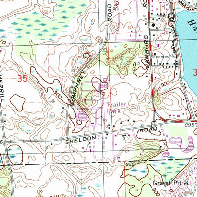 United States Geological Survey Hamburg, MI (1996, 24000-Scale) digital map