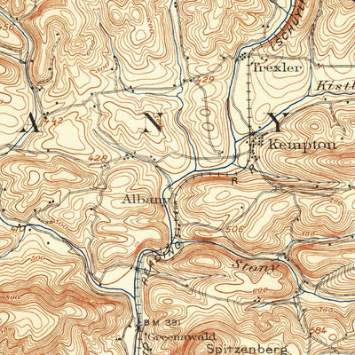 United States Geological Survey Hamburg, PA (1909, 62500-Scale) digital map