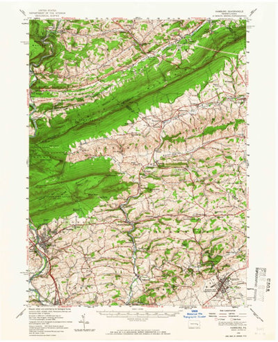 United States Geological Survey Hamburg, PA (1956, 62500-Scale) digital map