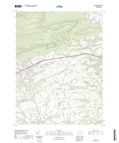 United States Geological Survey Hamburg, PA (2023, 24000-Scale) digital map