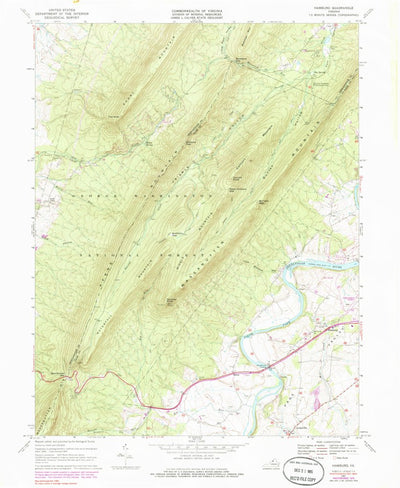 United States Geological Survey Hamburg, VA (1967, 24000-Scale) digital map
