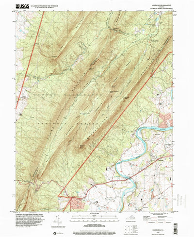 United States Geological Survey Hamburg, VA (1997, 24000-Scale) digital map