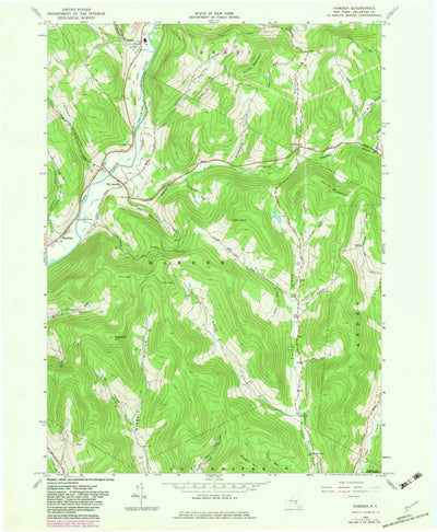 United States Geological Survey Hamden, NY (1982, 24000-Scale) digital map