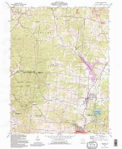 United States Geological Survey Hamden, OH (1992, 24000-Scale) digital map