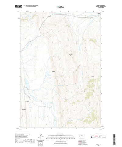 United States Geological Survey Hamen, MT (2020, 24000-Scale) digital map