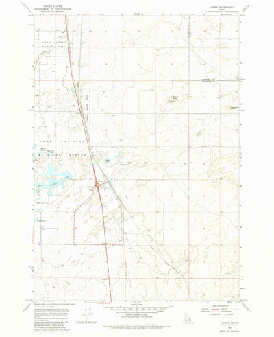 United States Geological Survey Hamer, ID (1964, 24000-Scale) digital map
