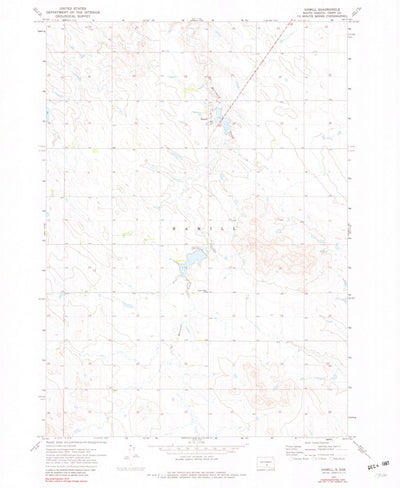 United States Geological Survey Hamill, SD (1971, 24000-Scale) digital map