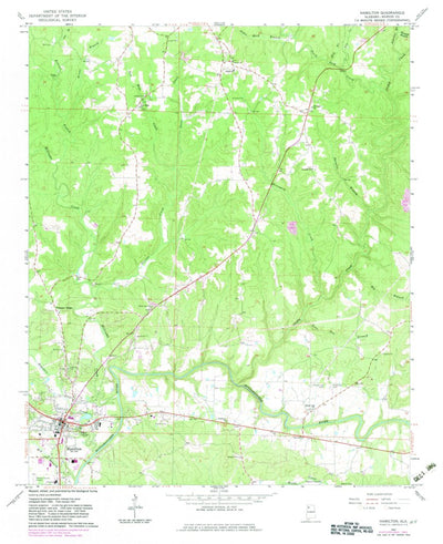 United States Geological Survey Hamilton, AL (1967, 24000-Scale) digital map