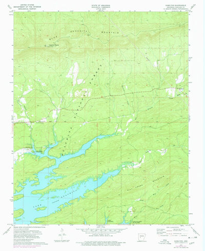 United States Geological Survey Hamilton, AR (1972, 24000-Scale) digital map