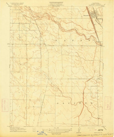 United States Geological Survey Hamilton City, CA (1914, 31680-Scale) digital map