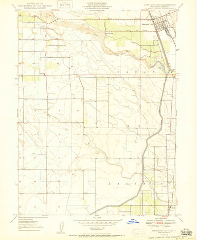 United States Geological Survey Hamilton City, CA (1950, 24000-Scale) digital map