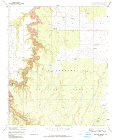 United States Geological Survey Hamilton Crossing, AZ (1970, 24000-Scale) digital map