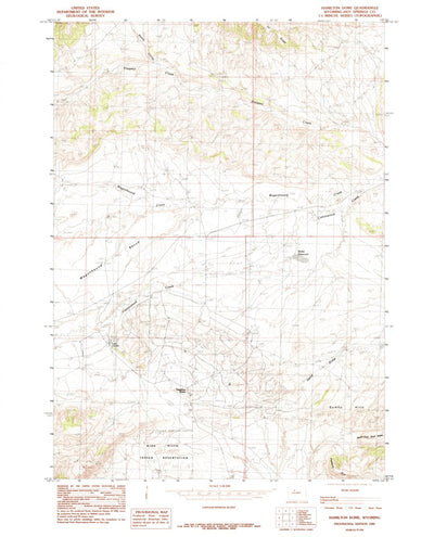 United States Geological Survey Hamilton Dome, WY (1985, 24000-Scale) digital map
